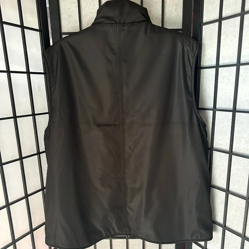 BMW Black Full Zip Sleeveless Vest Jacket Men's Medium